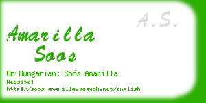 amarilla soos business card